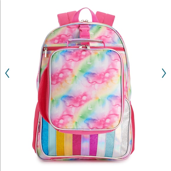 Rainbow/tie dye backpack and lunch bag set - Picture 2 of 4